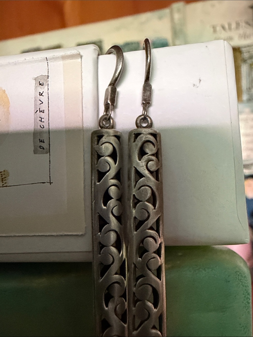 Lois Hill Silver-Tone Balinese Bar Drop Earrings